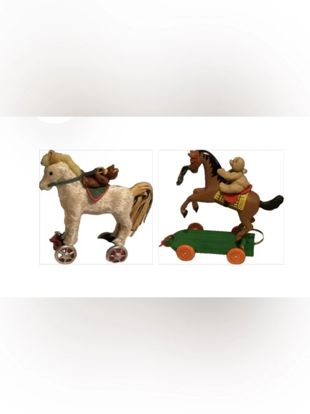 Hallmark Keepsake Ornament ‘A Pony For Christmas’ Bundle of 2  #1 & #5 Boxed